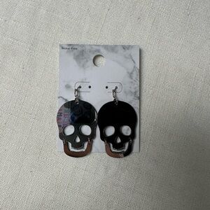 Halloween skull earrings